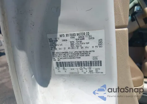 2011 Ford Escape Limited z USA, uszkodzony, nr VIN 1FMCU9EGXBKB27840